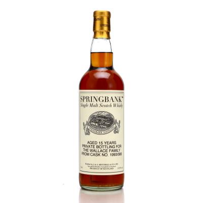 Springbank 1993 Private Cask 15 Year Old #580 / Wallace Family