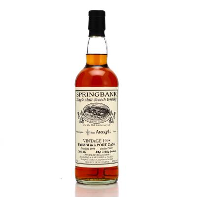 Springbank 1998 Private Port Cask Finish #222 / Nishishinjuku Bar Argyll, Tokyo