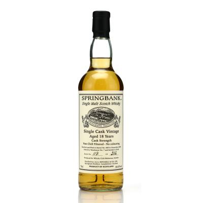 Springbank 2000 Private Cask 18 Year Old #668 / Whisky Club Maltsexan