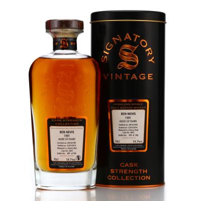 Ben Nevis 1991 Signatory Vintage 24 Year Old Cask Strength