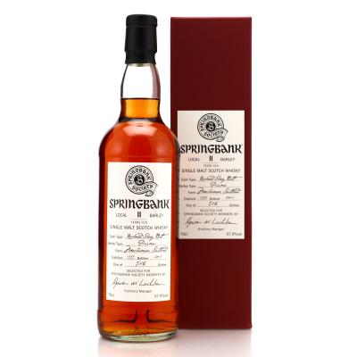 Springbank 1999 Springbank Society 11 Year Old Local Barley / Recharred Sherry Butt