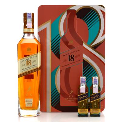 Johnnie Walker Ultimate 18 Year Old Gift Pack / includes Blue Label Miniatures