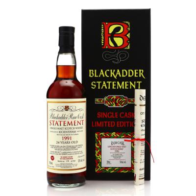 Auchentoshan 1991 Blackadder 24 Year Old Raw Cask Statement