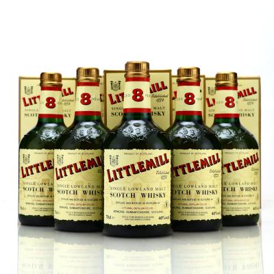 Littlemill 8 Year Old 1990s 5 x 70cl