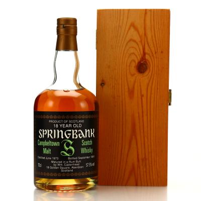 Springbank 1973 Cadenhead's 18 Year Old Rum Butt