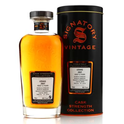 Ledaig 2007 Signatory Vintage 12 Year Old Cask Strength