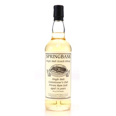 Springbank 16 Year Old Private Rum Cask / Connoisseur's Club