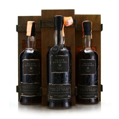 Bowmore 1964 Black Bowmore Trilogy 3 x 70cl