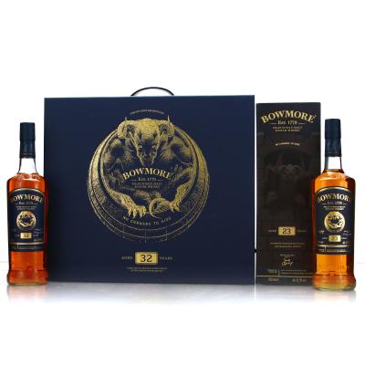 Bowmore 32 Year Old & 23 Year Old No Corners To Hide 2 x 70cl / Frank Quitely