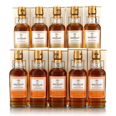 Macallan Gold & Amber Miniatures x 10