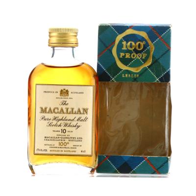 Macallan 10 Year Old Gordon and MacPhail 100 Proof Miniature 1970s