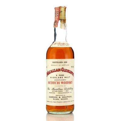 Macallan 1950 Gordon and MacPhail 25 Year Old / Co. Pinerolo Import