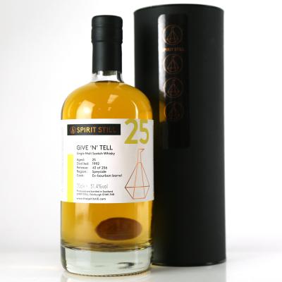 Glenlivet / Give 'N' Tell 1992 Spirit Still 25 Year Old Speyside Single Malt