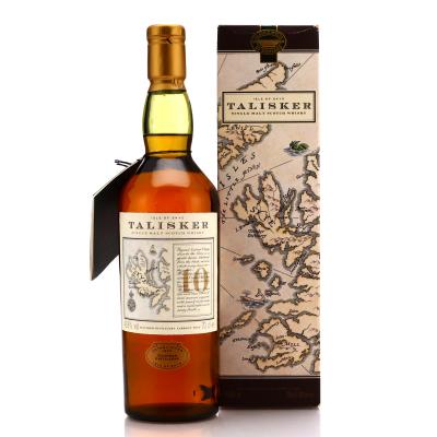 Talisker 10 Year Old Map Label 1990s