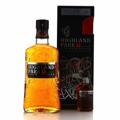 Highland Park 12 Year Old Viking Honour with Viking Pride Miniature
