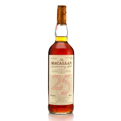 Macallan 1972 Anniversary Malt 25 Year Old / Giovinetti Import