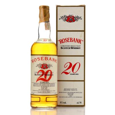 Rosebank 20 Year Old Distillers Agency Full Proof 1980s / Zenith Import