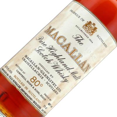 Image for Macallan 1962 Campbell, Hope and King 80 Proof / Rinaldi Import