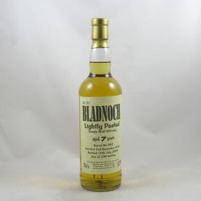 Bladnoch 2001 Lightly Peated 7 Year Old 