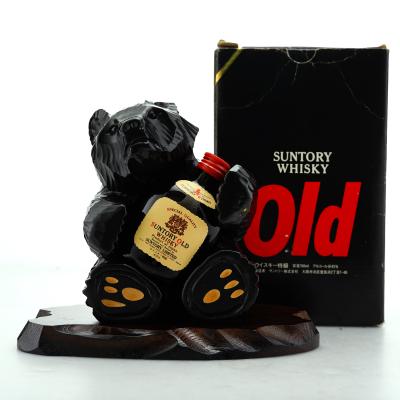 Suntory Old Whisky Miniature with Bear Plinth