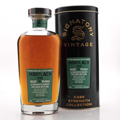 Mortlach 1990 Signatory Vintage 21 Year Old Cask Strength / LMDW