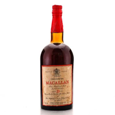 Macallan 25 Year Old Christopher & Co. 1.5 Litre / Silver Jubilee 1977