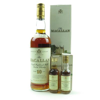 Macallan 10 Year Old 1990s Including Two Miniatures Macallan 10 Year Old 1990s Including Two Miniatures