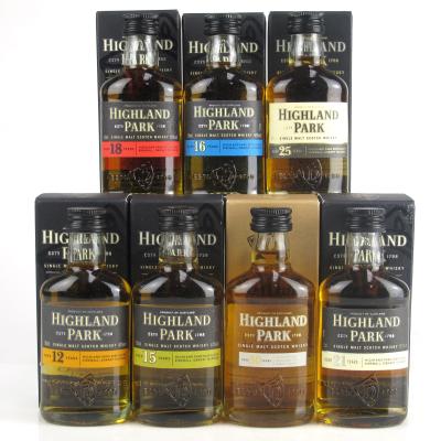 Highland Park Miniature Selection 7 x 5cl / Including 30 Year Old