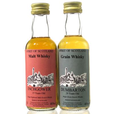 Dumbarton 29 Year Old & Inchgower 15 Year Old Spirit of Scotland Miniature 2 x 5cl