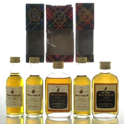 Mortlach Gordon and MacPhail Miniature Selection x 5