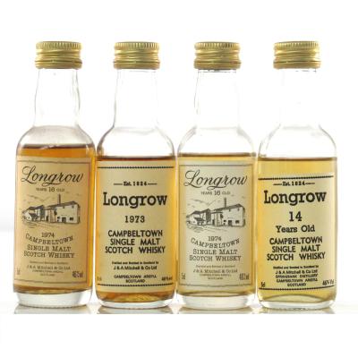 Longrow Miniature Selection 4 x 5cl / Including 14 Year Old and 1973 Vintage