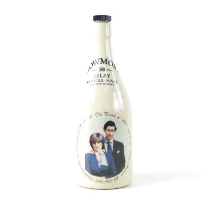 Bowmore Prototype 1980s Royal Marriage 30 Year Old Empty Stoneware Decanter