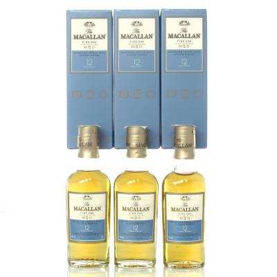 Macallan 12 Year Old Fine Oak Miniatures 3 x 5cl 