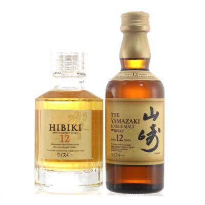 Yamazaki 12 Year Old & Hibiki 17 Year Old Miniatures 2 x 5cl