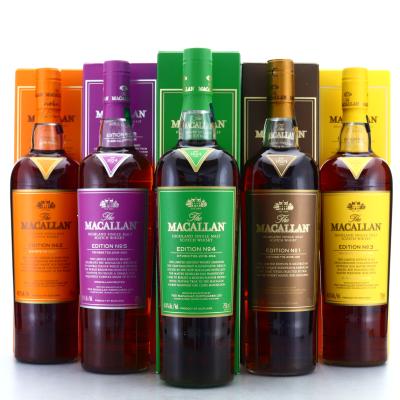 Macallan Edition No.1-5 Collection 5 x 75cl / US Imports