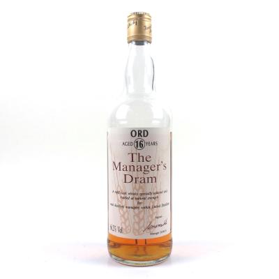 Glen Ord 16 Year Old Manager's Dram 1991 / Low Fill Level