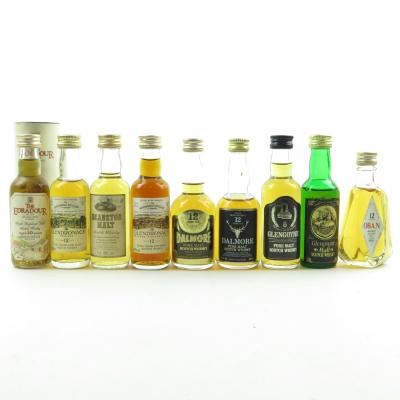 Highland Single Malt Miniature Selection 9 x 5cl / Including Oban 12 Year Old 1970s Highland Single Malt Miniature Selection 9 x 5cl / Including Oban 12 Year Old 1970s