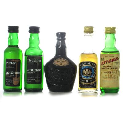 Scotch Whisky Miniature Selection 5 x 5cl / Including Littlemill 5 Year Old