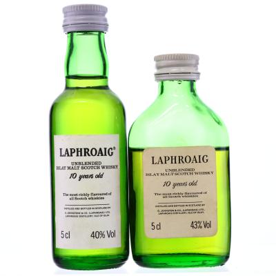 Laphroaig 10 Year Old Miniatures x 2 1980s