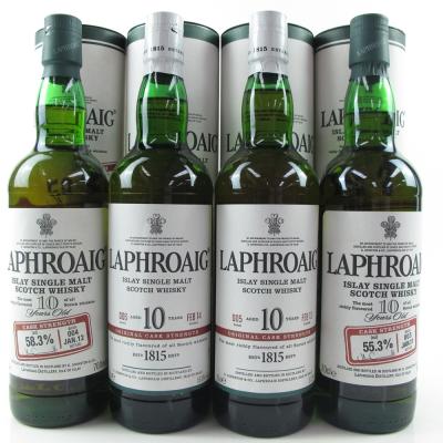 Laphroaig 10 Year Old Cask Strength Collection 4 x 70cl