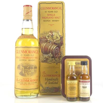 Glenmorangie 10 Year Old 1980s / Including Matching & Port Wood Miniatures 2 x 5cl