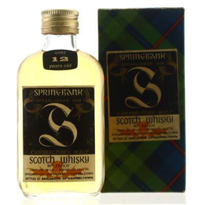 Springbank 12 Year Old Miniature 1970s / Eaglesome