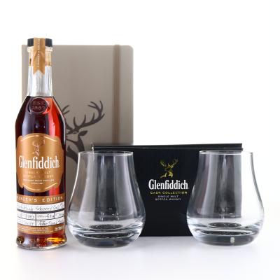 Glenfiddich 20 Year Old Pioneer's Edition #8380 20cl / 1st Fill Sherry - with Book & Glasses