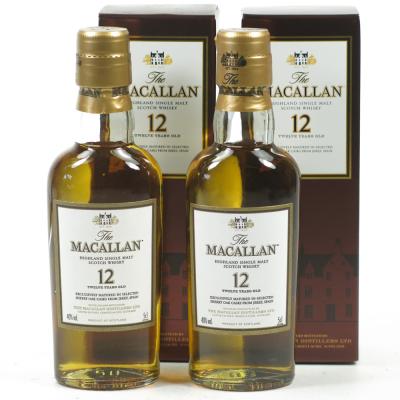 Macallan 12 Year Old Miniatures 2 x 5cl Macallan 12 Year Old Miniatures 2 x 5cl