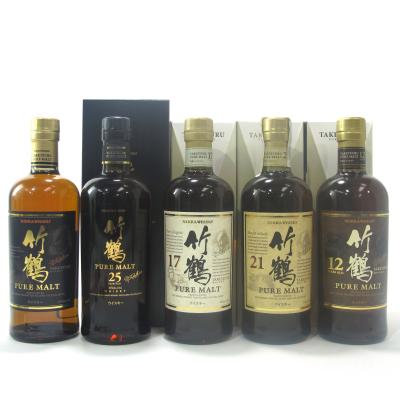 Taketsuru Pure Malt, 12, 17, 21, and 25 Year Old 5 x 70cl