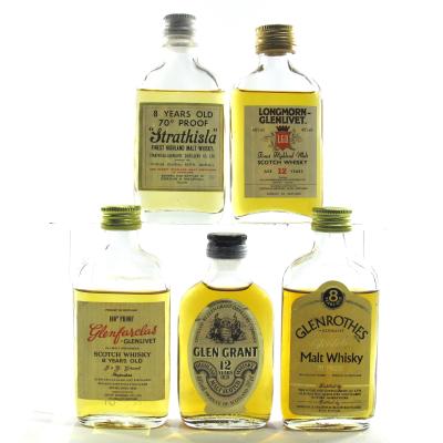 Speyside Miniature Selection 1970/80s 5 x 5cl