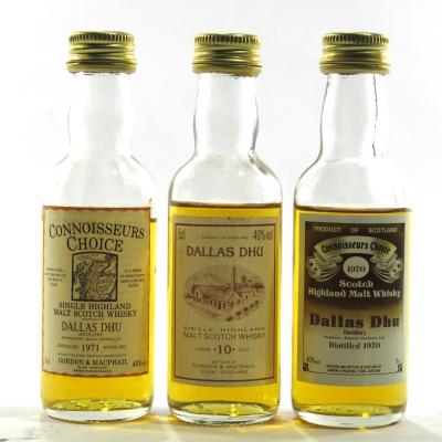 Dallas Dhu Gordon and MacPhail Miniatures 3 x 5cl