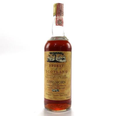 Longmorn 1962 Gordon and MacPhail 27 Year Old Spirit of Scotland / Taverna degli Artisti Import