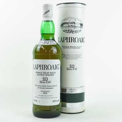 Laphroaig 10 Year Old 1990s 1 Litre Laphroaig 10 Year Old 1990s 1 Litre