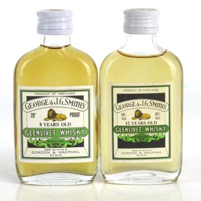 Glenlivet Gordon and MacPhail Selection 2 x Miniature